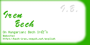 iren bech business card